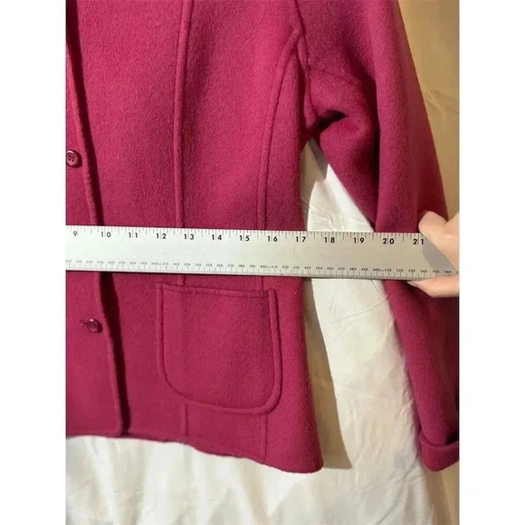 VTG Pendleton 100 Merino Wool Pink Button Up Jacket Size S Preppy Old Money - Picture 7 of 10